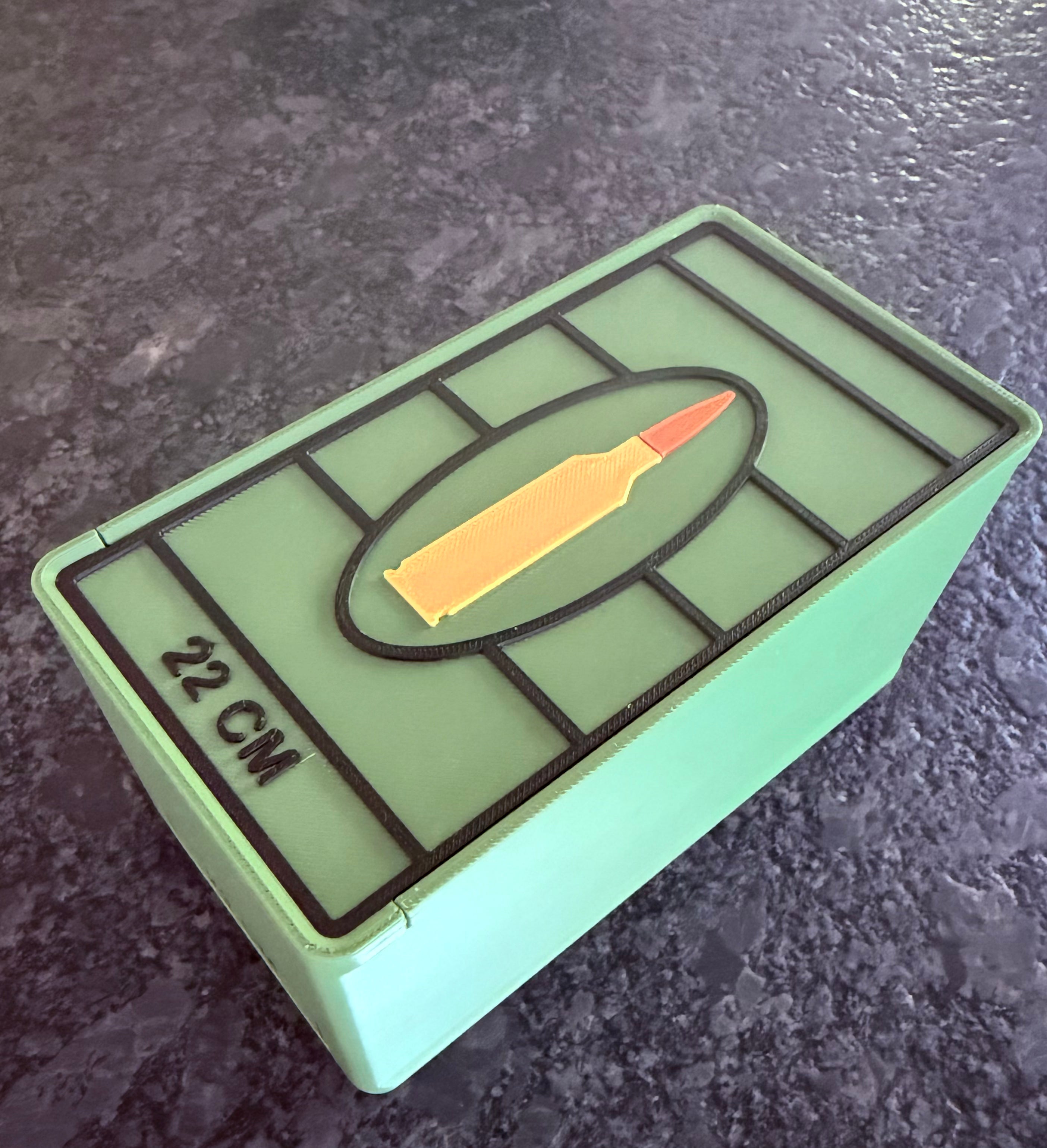 Custom 3D Printed Rifle Ammo Storage Box