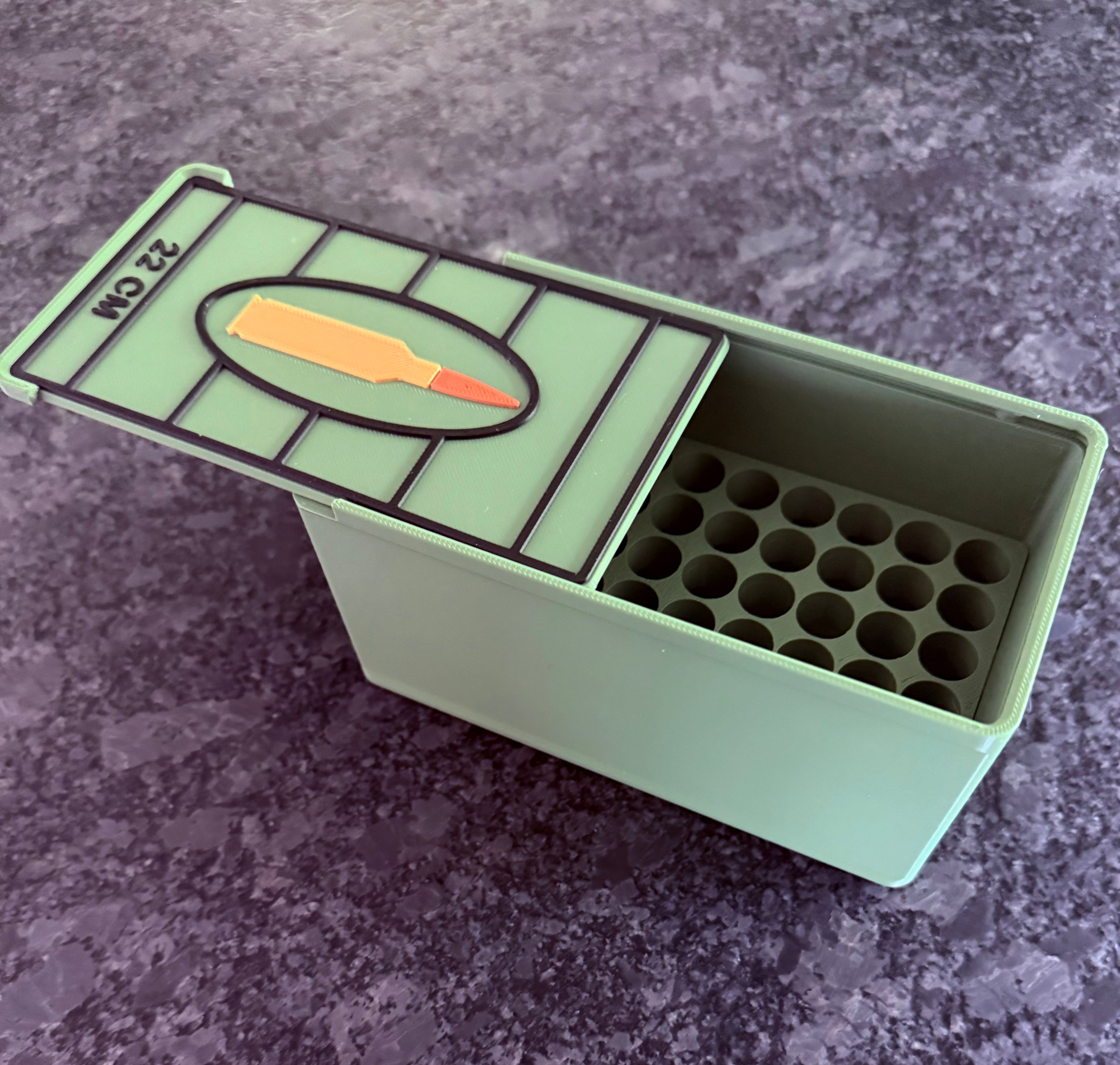 Custom 3D Printed Rifle Ammo Storage Box